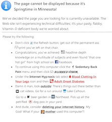The page cannot be displayed...